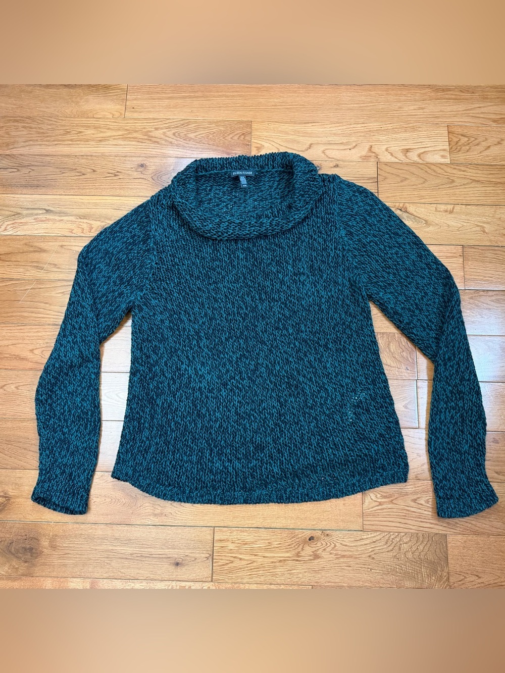 Eileen Fisher Two-Tone Marled Knit Pullover Sweater
